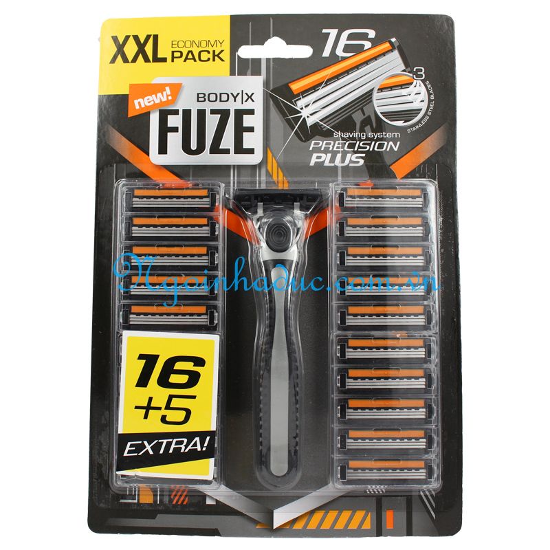 Ngoi Nha đức Phương Thuy Dao Cạo Rau Fuze Xxl 3 Lưỡi 1 Dao Cạo Kem 20 đầu