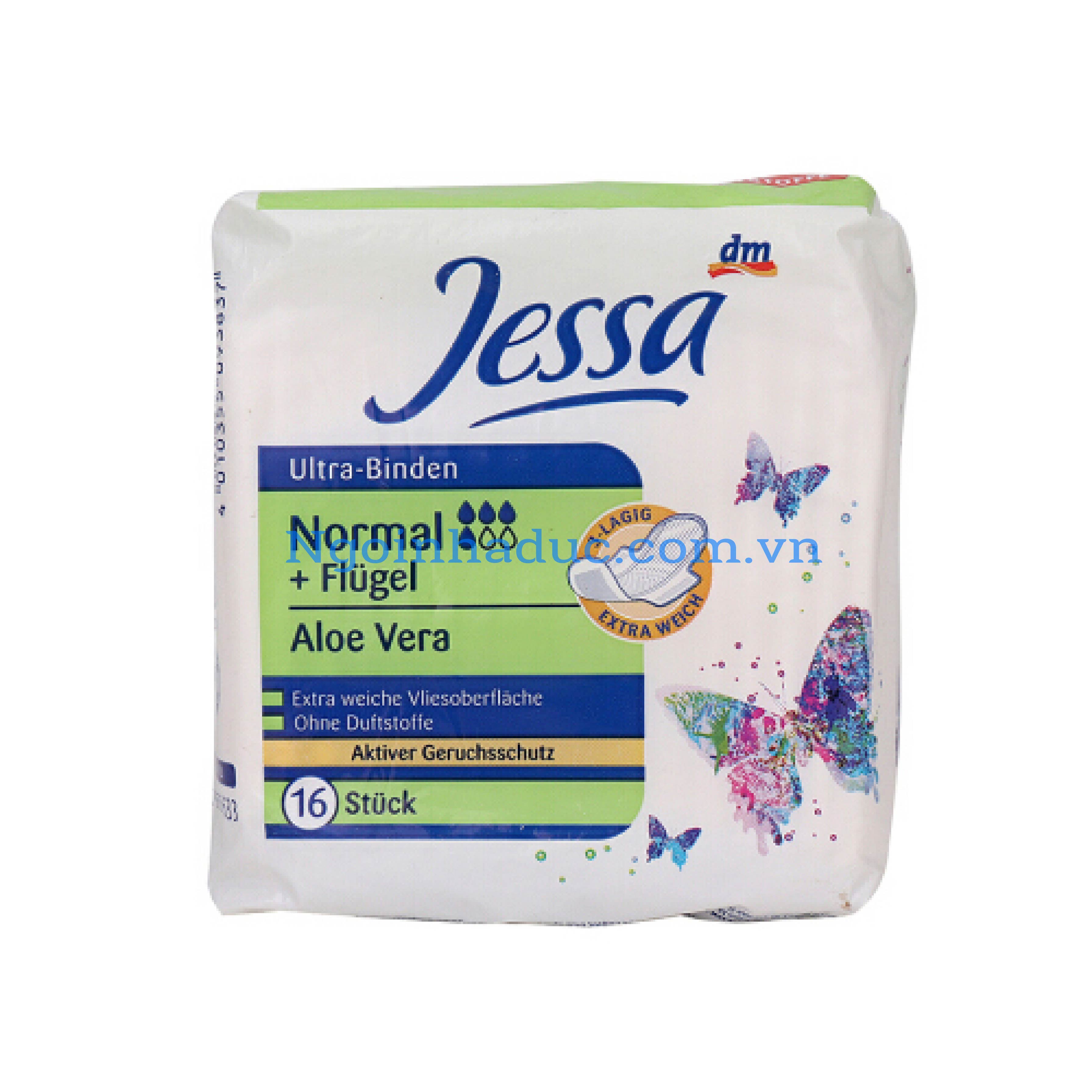 Băng vệ sinh Jessa Ultra-Binden Normal 4 giọt - có cánh (gói 16c)