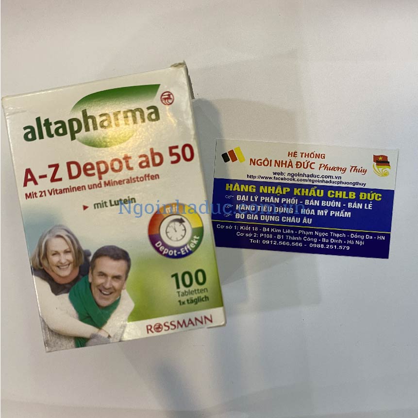 Vitamin tổng hợp Altapharma A-Z cho người già từ 50t trở lên (100v)