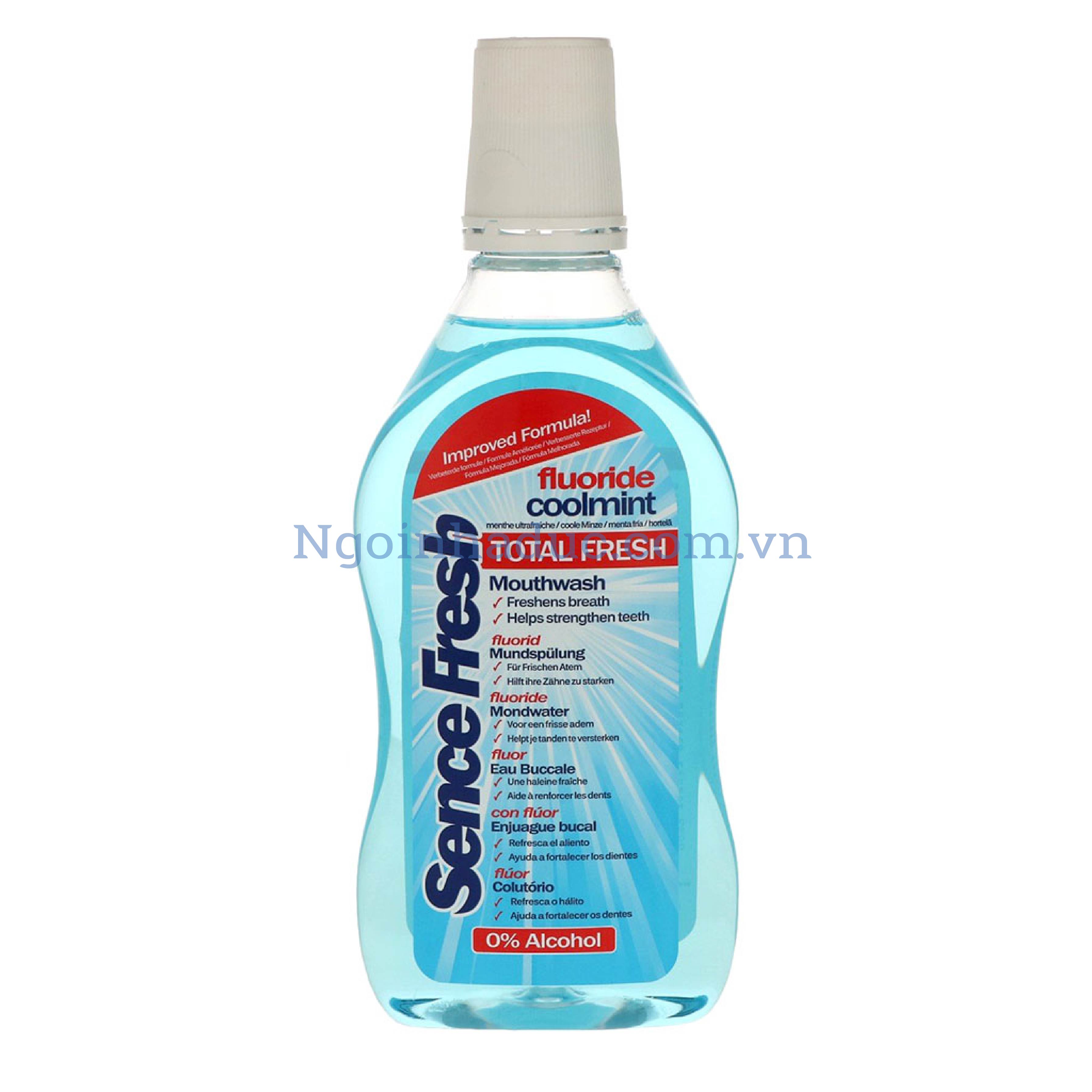 Nước súc miệng Sencefresh coolmint 500ml (xanh biển)