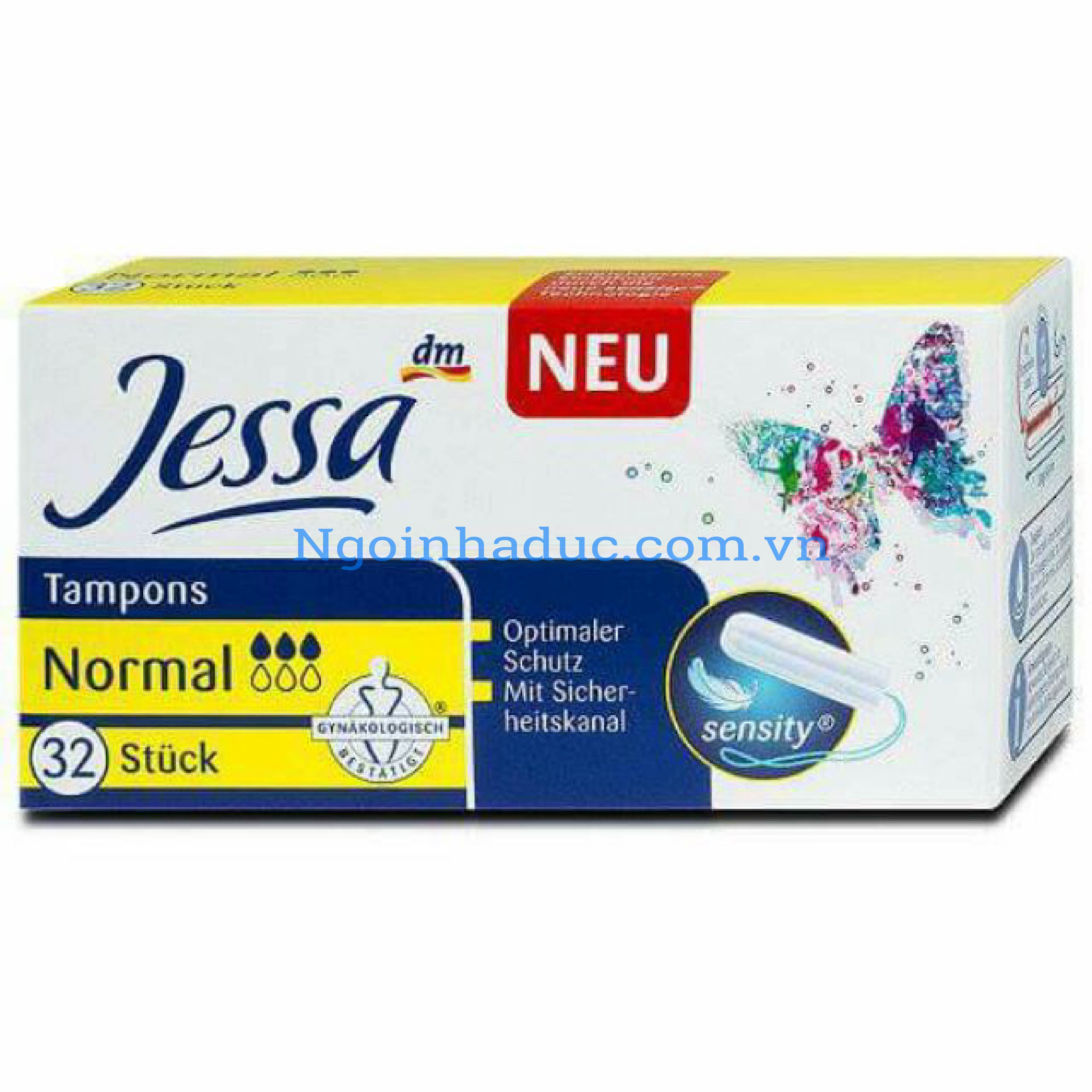 Băng vệ sinh tampon Jessa Normal 3 giọt (hộp 32c)