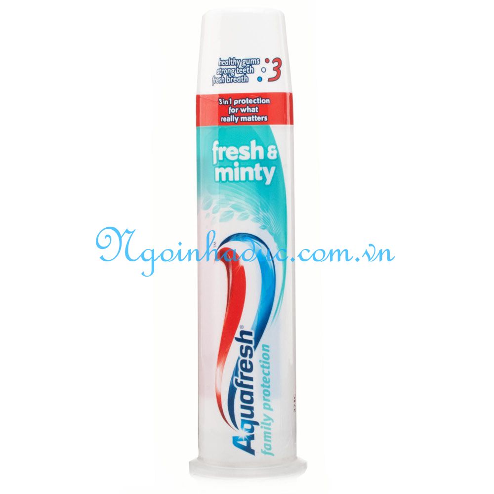 Kem đánh răng Aquafresh Fresh & Minty dạng ống 100ml (Thơm miệng)