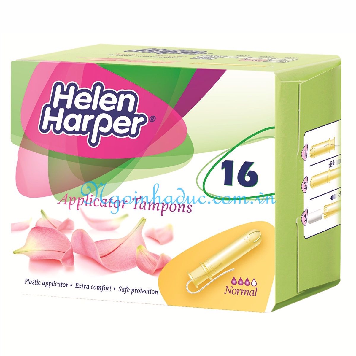 Băng vệ sinh tampons normal Helen Harper có cần đẩy (hộp 16c)