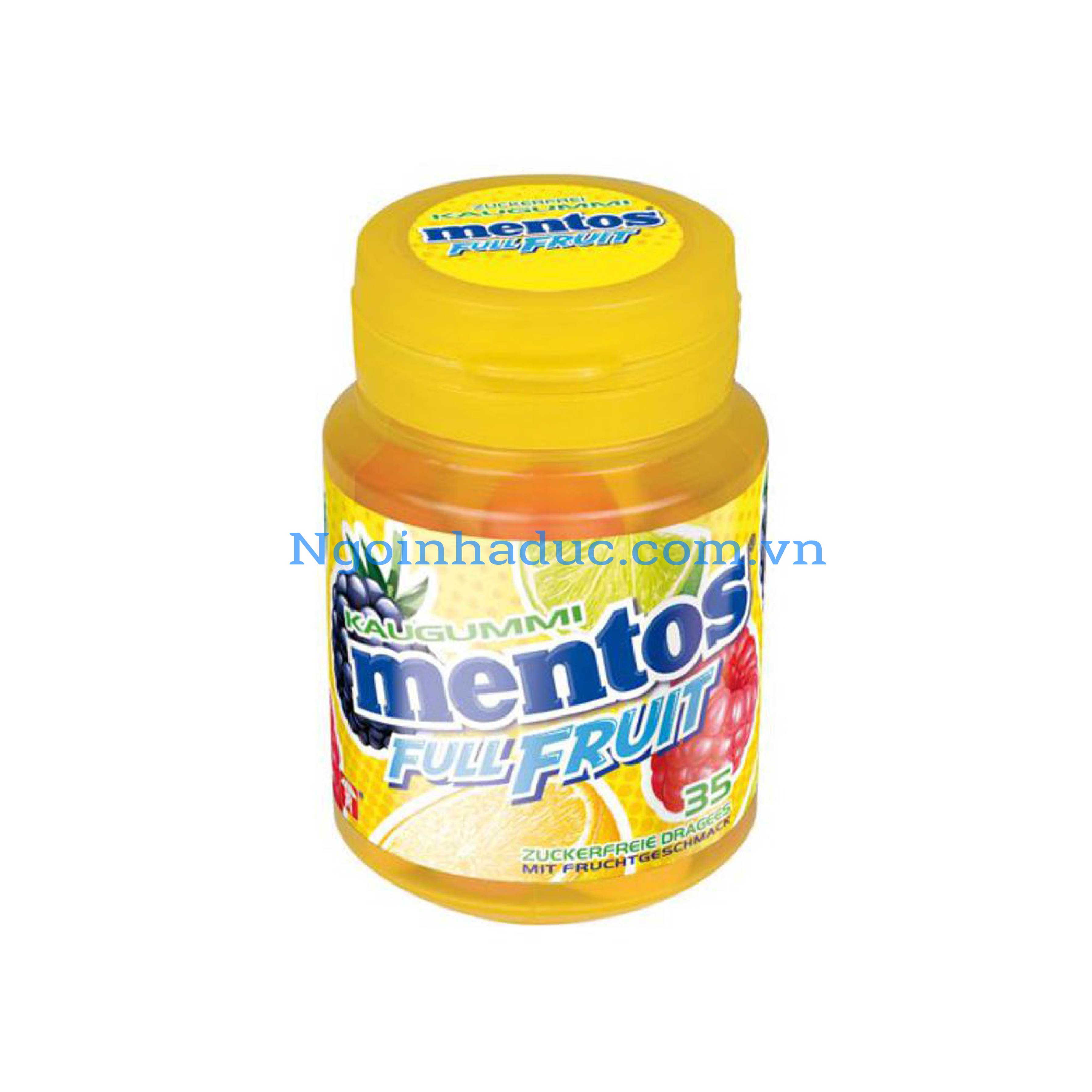 Kẹo cao su MENTOS Full Fruit màu vàng (Hộp 35c - 70g)