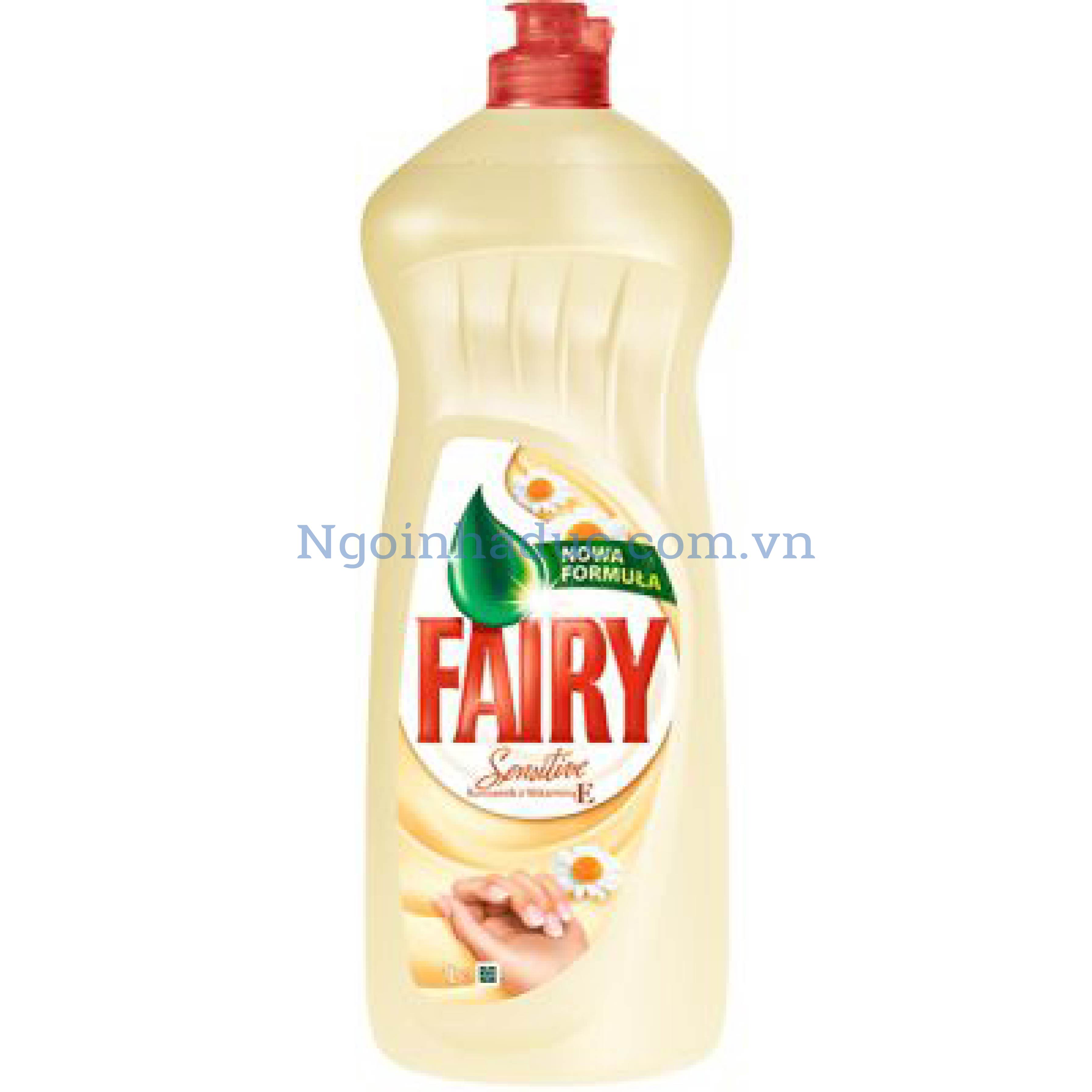 Nước rửa bát đậm đặc Fairy sensitive 1L (hoa cúc và Vitamin E)