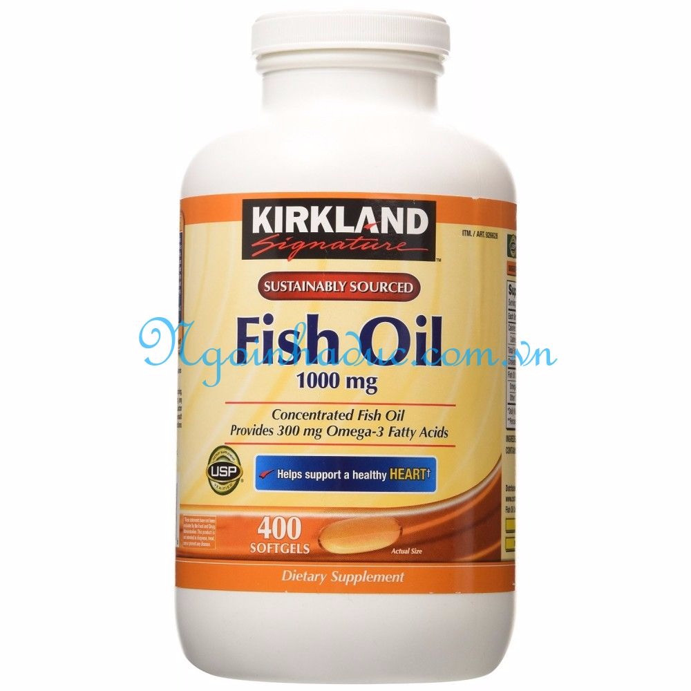 Viên dầu cá Kirkland 1000mg (400v)