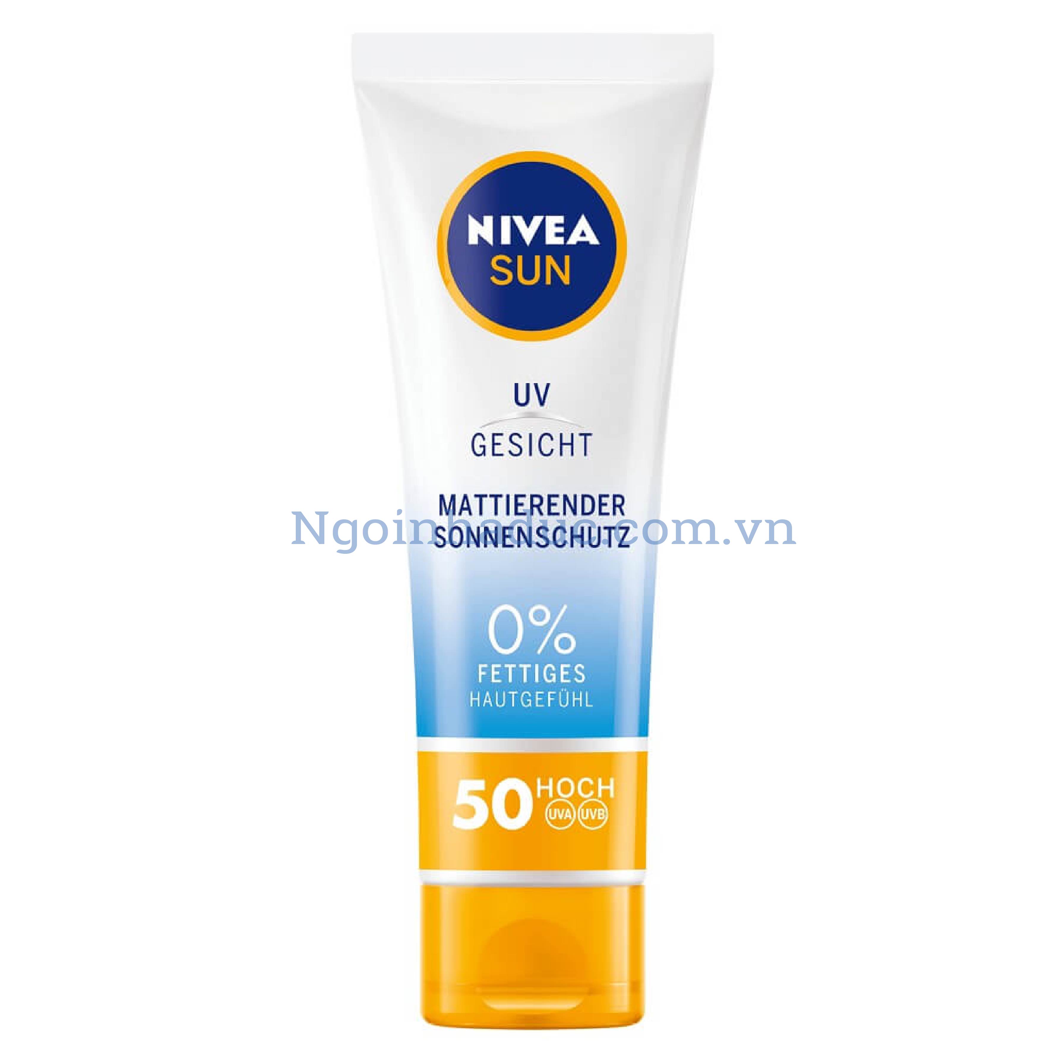 Kem chống nắng cho da mặt Nivea Sun 50+ UV Gesicht Sensitiv (tuýp 50ml)