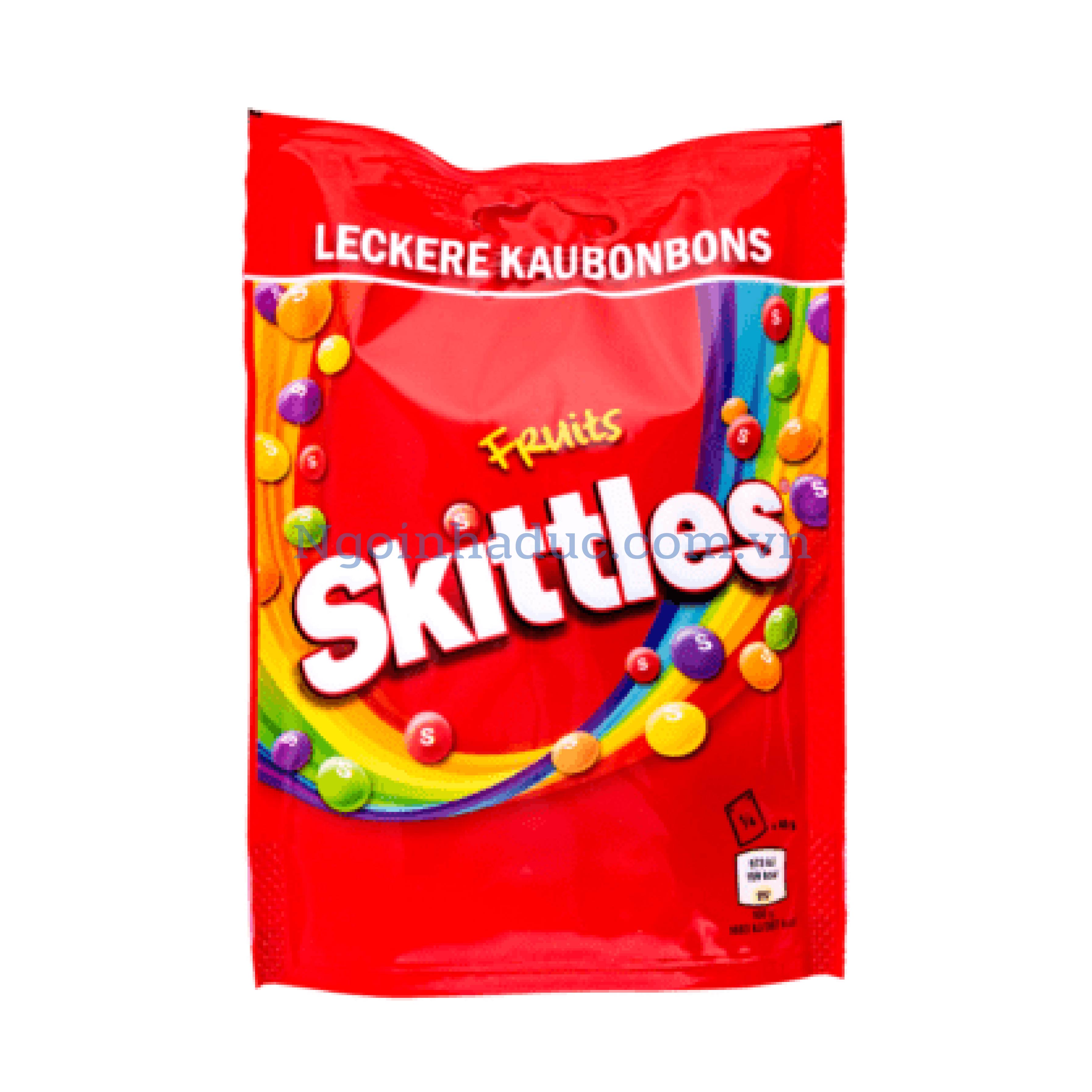 Kẹo socola viên Skittles Fruits 160g (Đức)