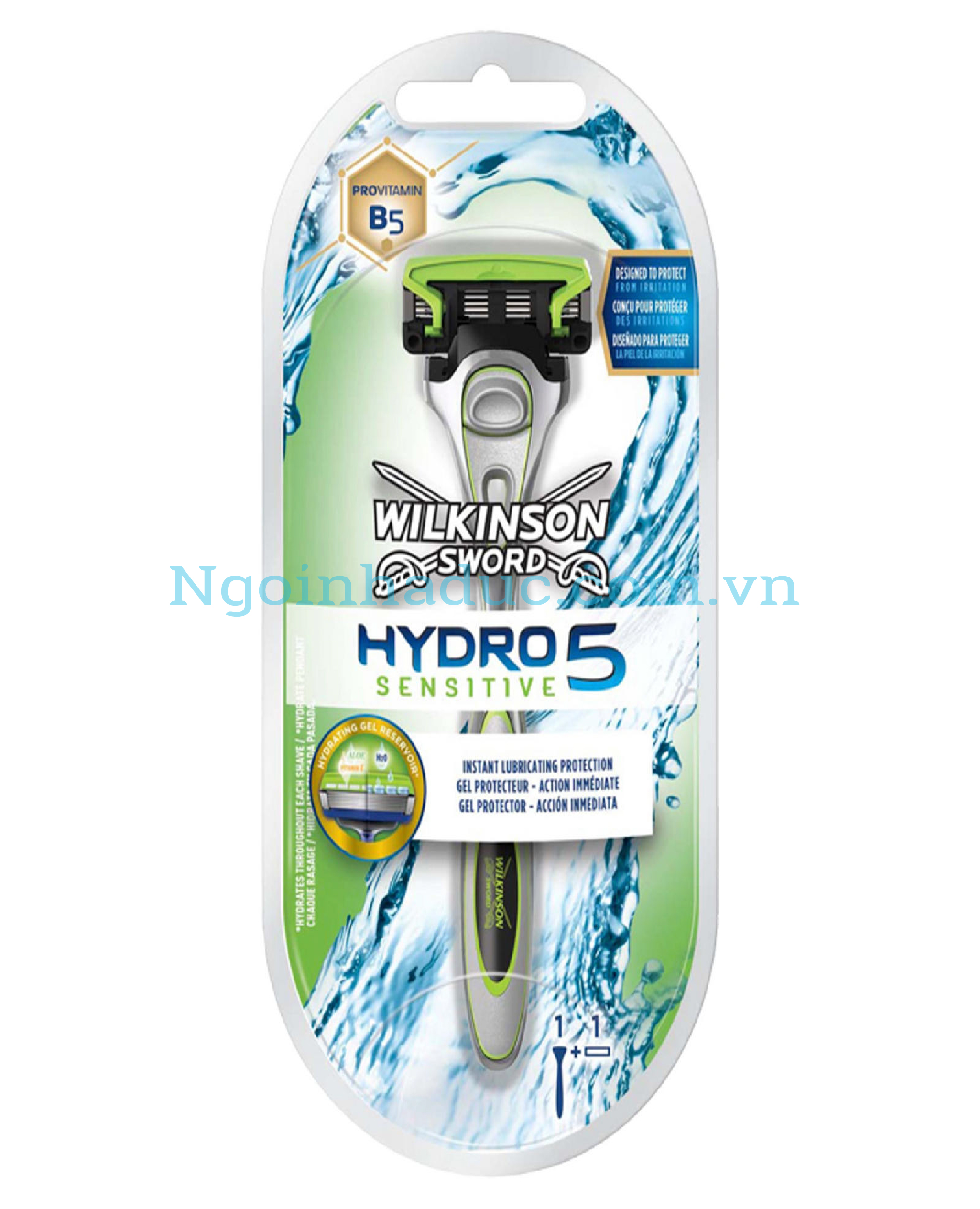 Dao cạo râu Wilkinson Sword Hydro 5 Sensitive (5 lưỡi - da nhạy cảm)