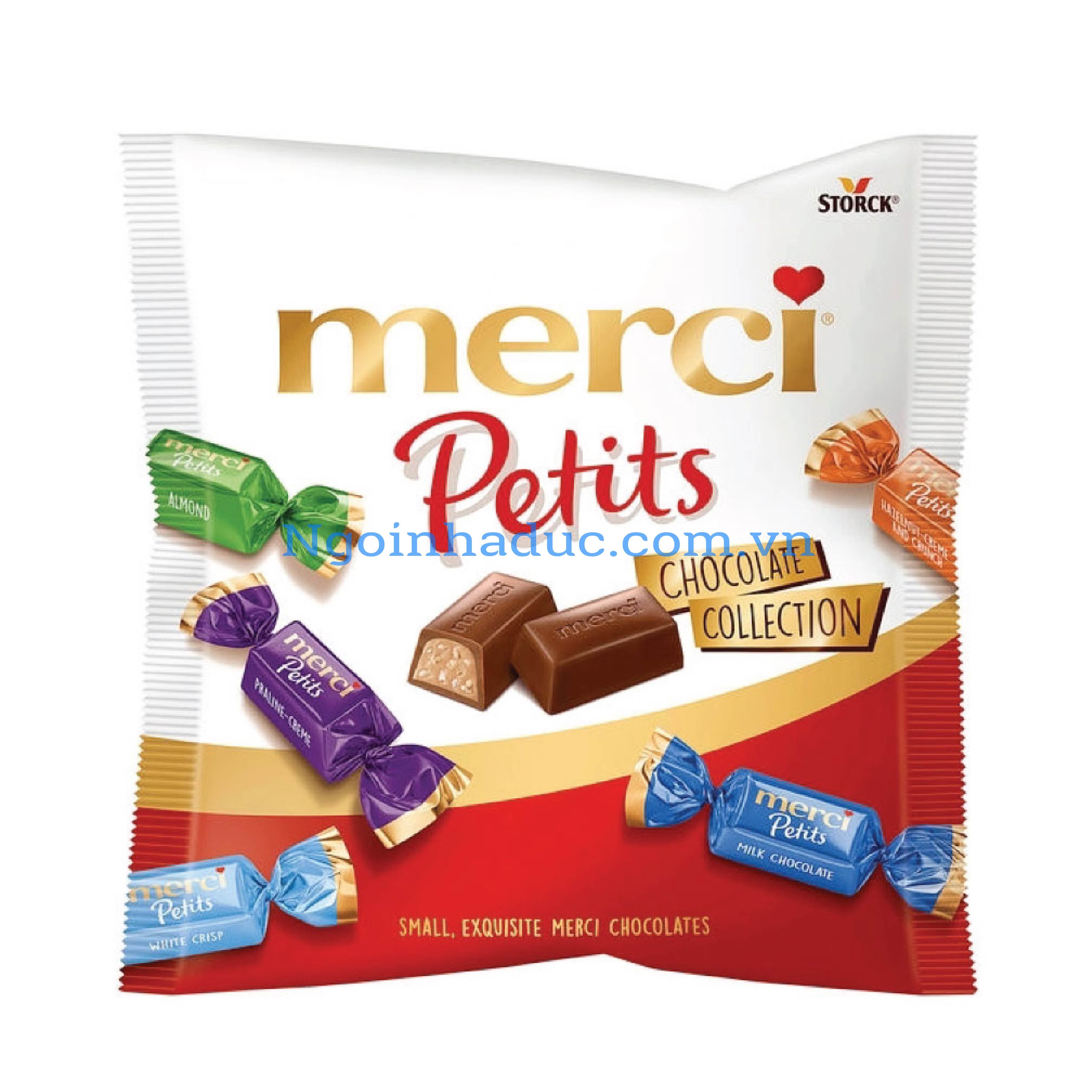 Kẹo socola Merci Petits Chocolate Collection (vị socola tổng hợp) 125g