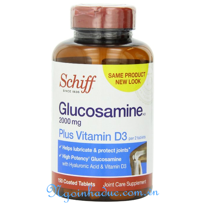 Viên bổ khớp Glucosamine Schiff 2000mg Plus Vitamin D3 (150v)