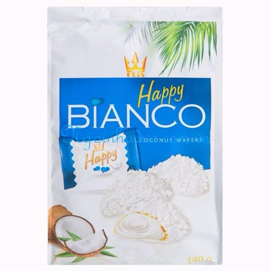 Kẹo xốp Happy Bianco (nhân dừa) 140g 