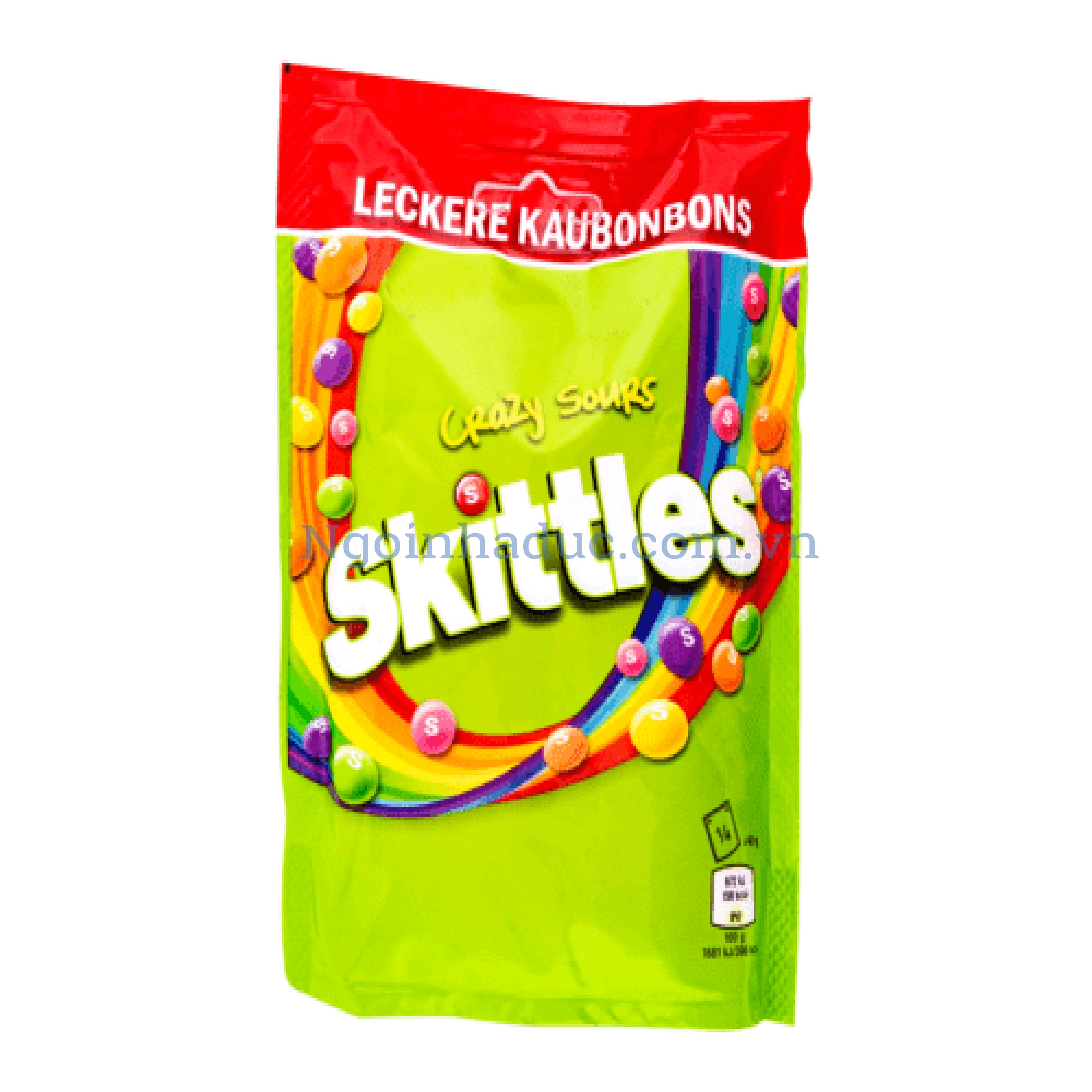 Kẹo socola viên Skittles Crazy Sours 160g (Đức)