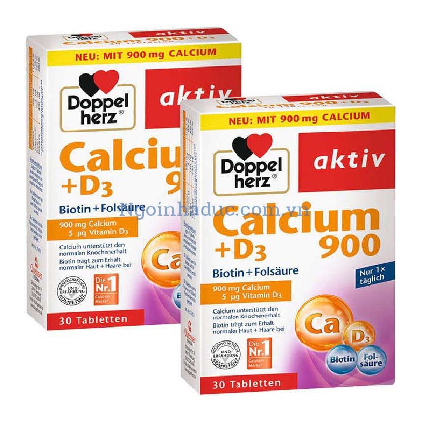 Viên uống Calcium + D3 900 Doppelherz aktiv (hộp 30v)