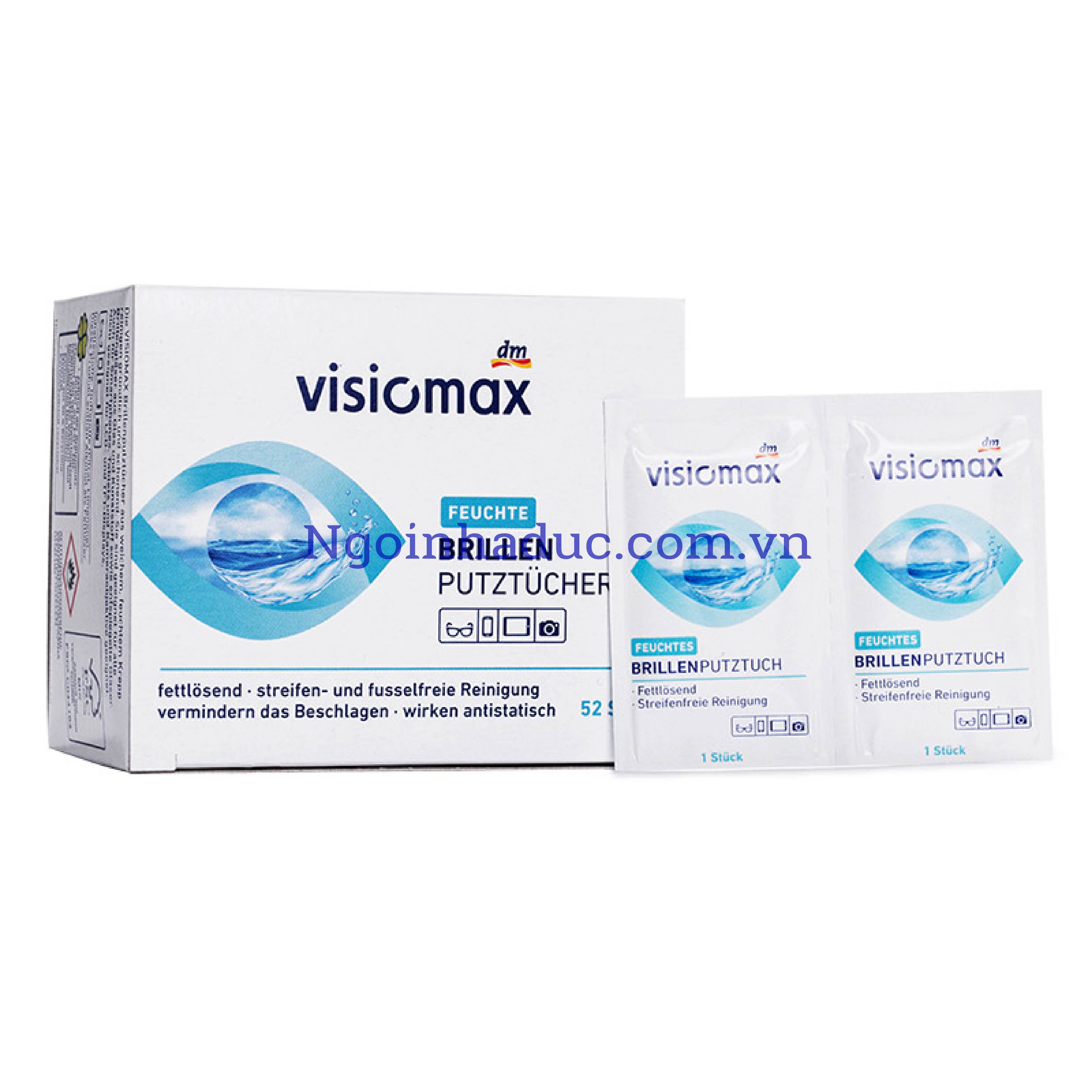 Khăn lau kính Visionmax Brillen (hộp 52 cái)