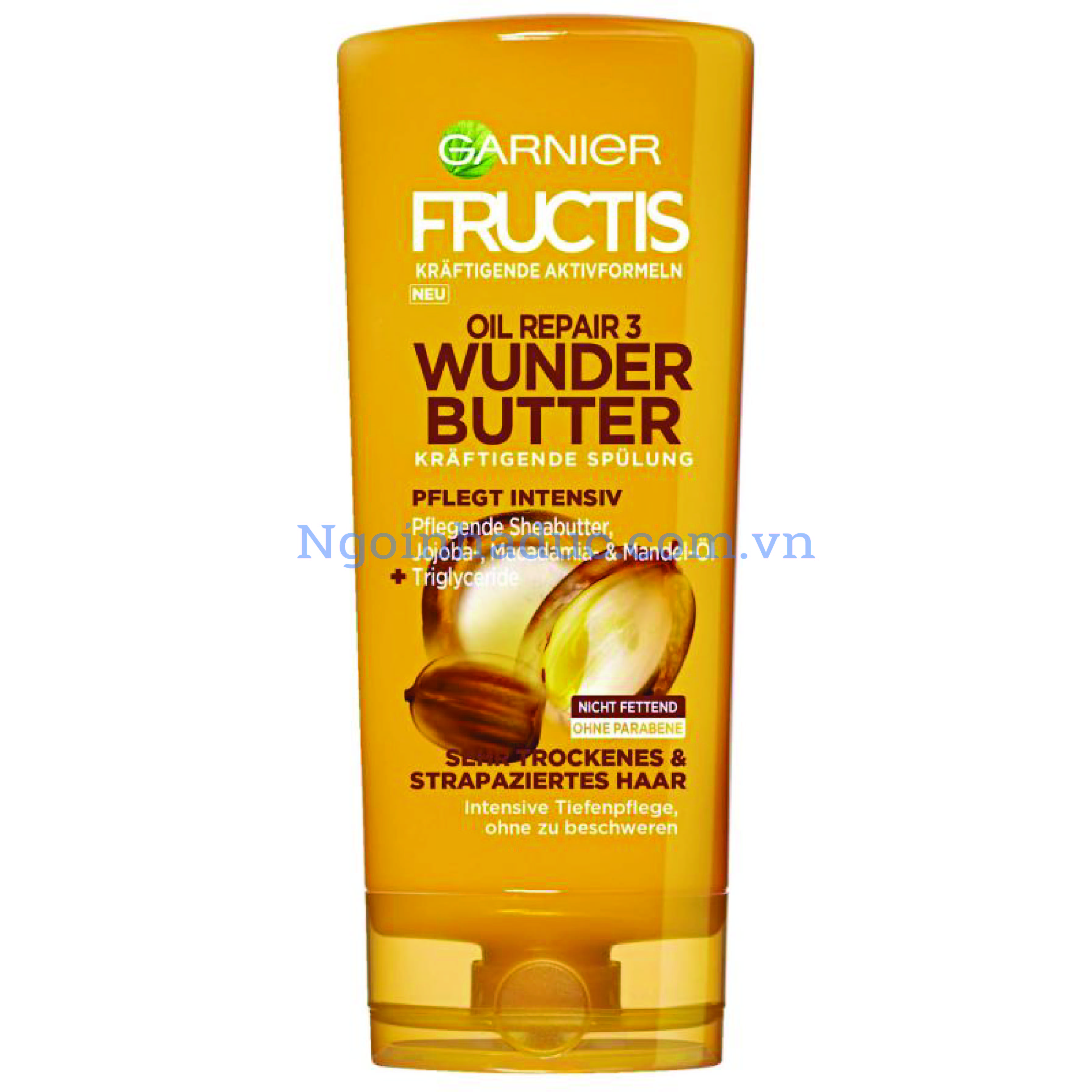 Dầu xả Fructis Wunder Butter 200ml vàng bơ+hạnh nhân+maca (phục hồi tóc khô/hư tổn)