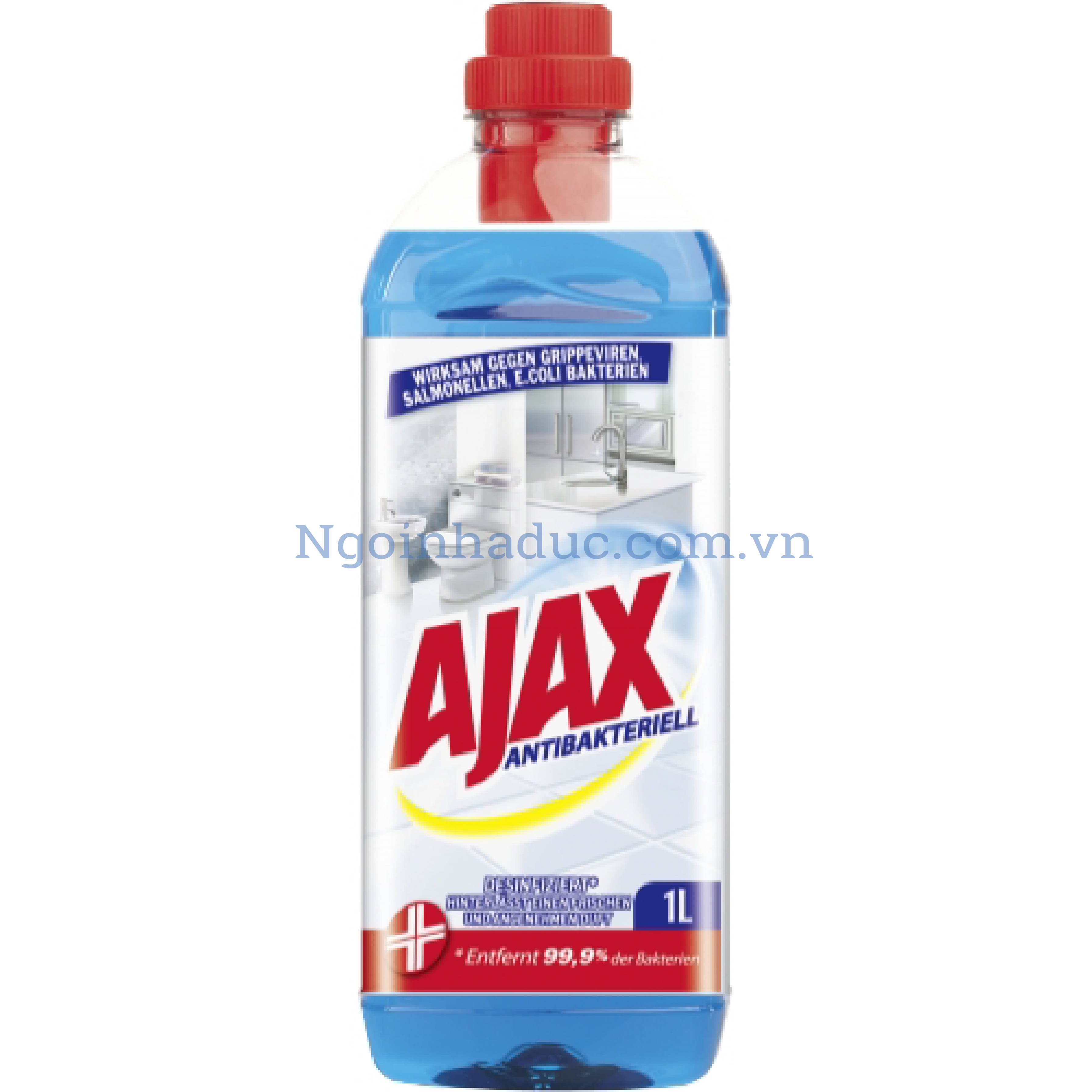 Nước lau sàn Ajax 1L (xanh biển)