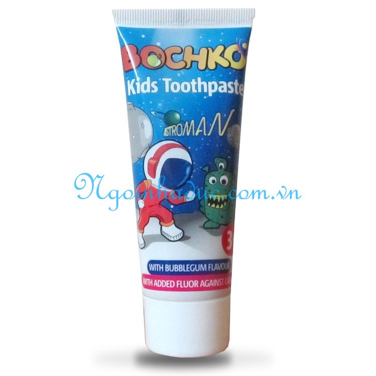 Kem đánh răng Bochko Astroman (xanh) Kids 3+ (75ml)