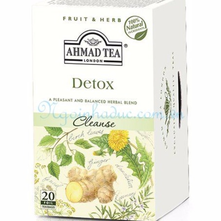 Trà Ahmad Detox thảo dược giải độc/thanh lọc cơ thể (hộp 40g/20 túi)