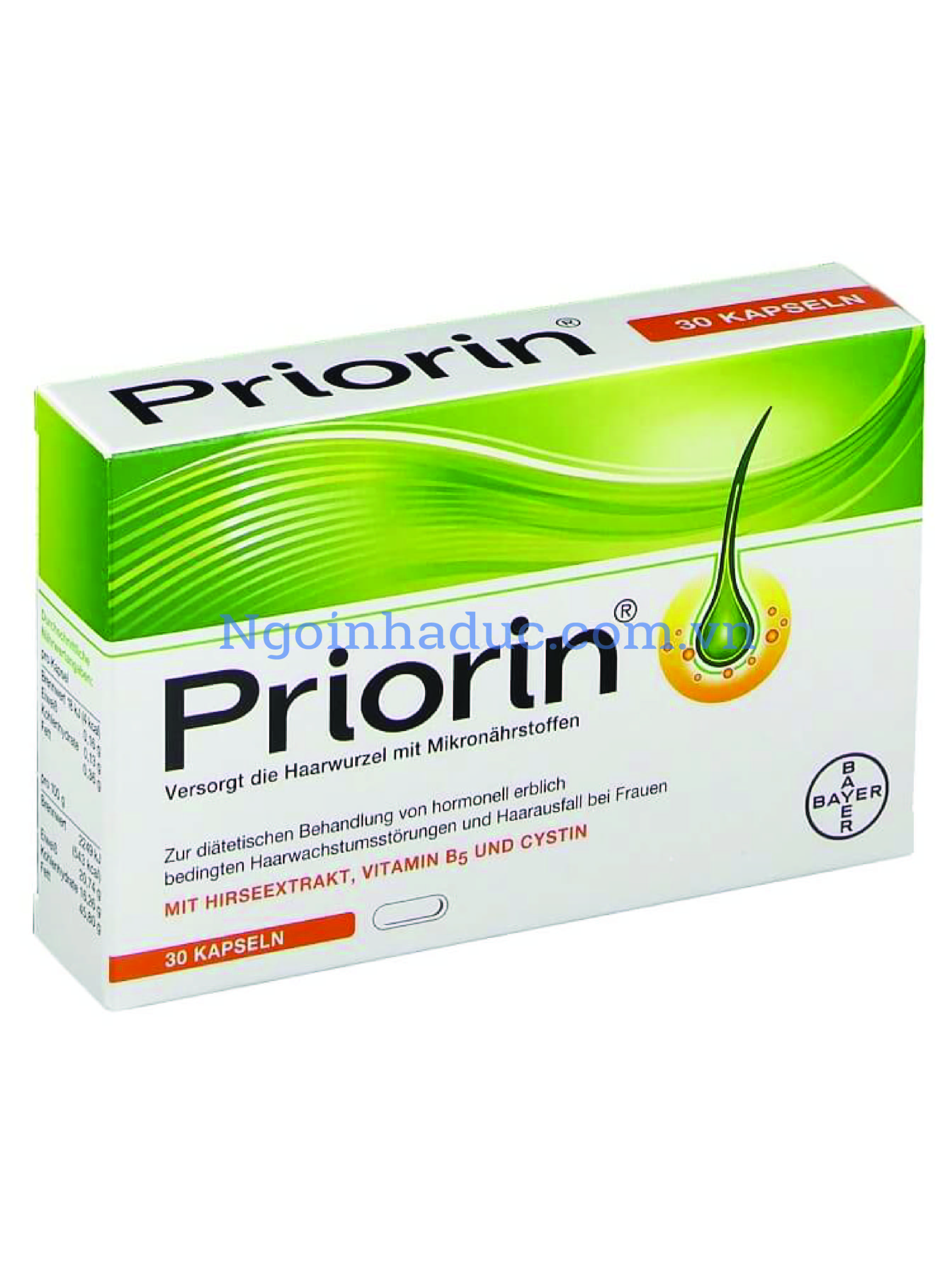 Viên uống Priorin chống rụng tóc/kích thích mọc tóc (hộp 30v)