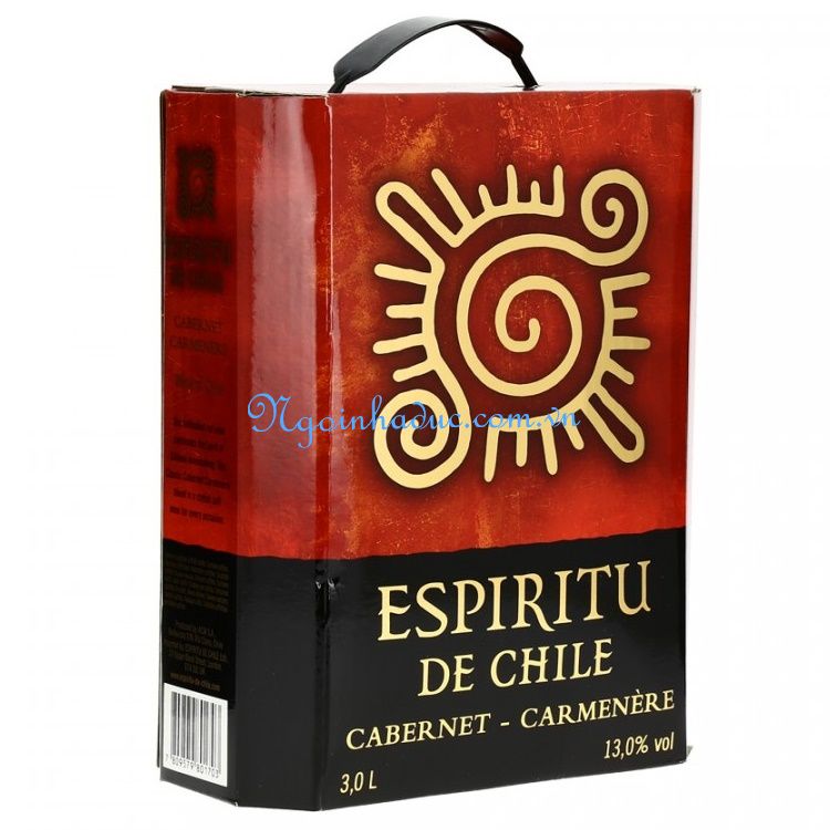 Rượu vang bịch Espiritu de Chile 3L