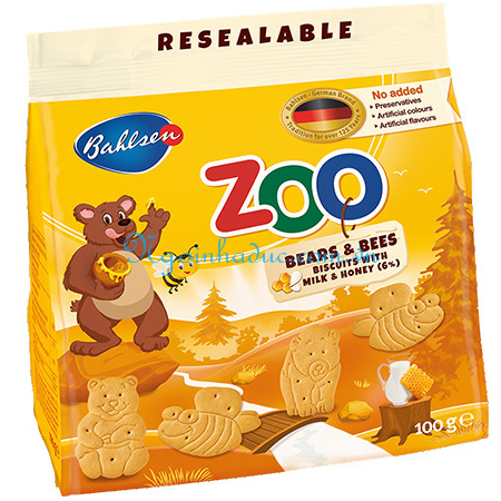 Bánh quy Leibniz Zoo - Bahlsen mật ong 100g