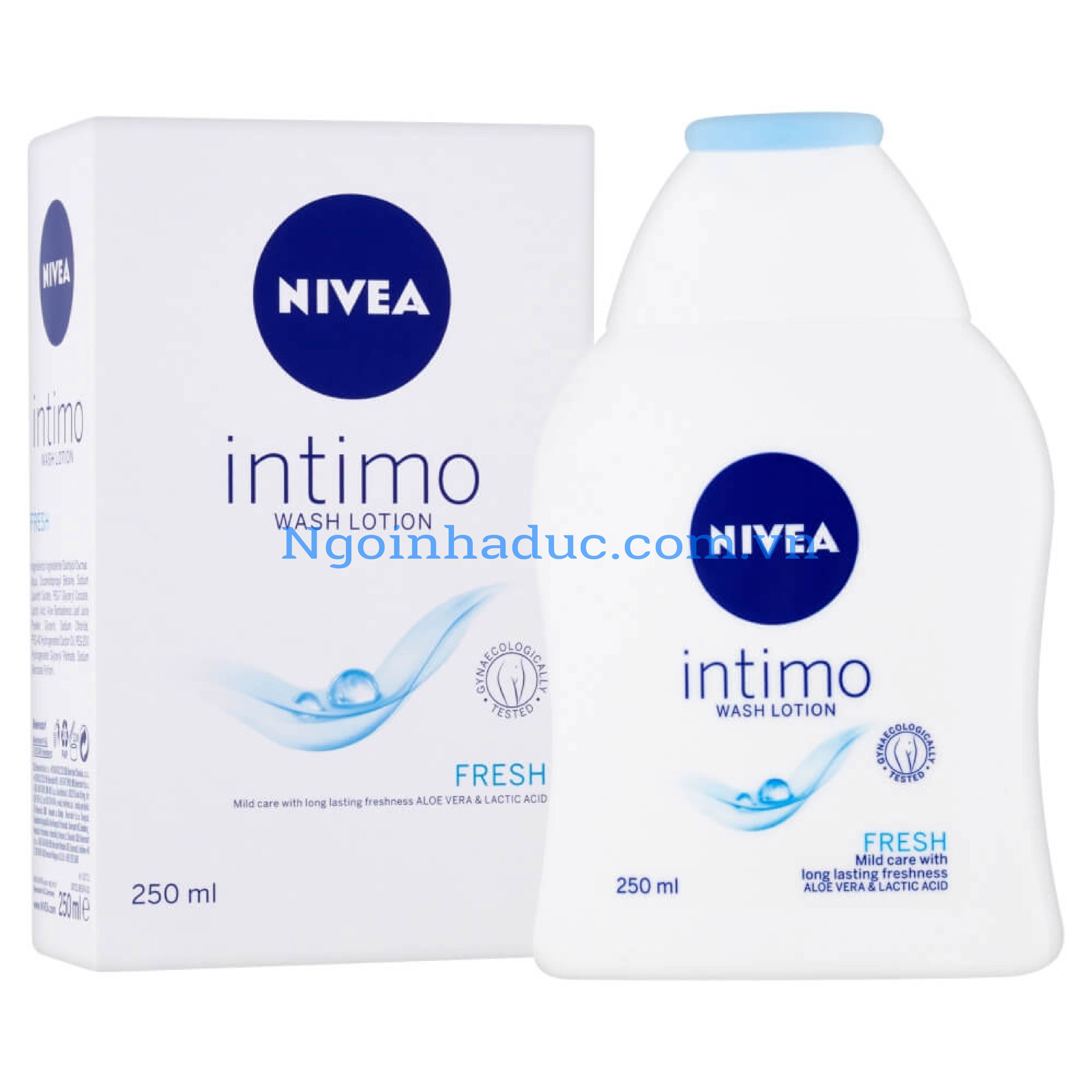 Dung dịch vệ sinh phụ nữ Nivea Intimo Fresh 250ml (xanh biển)