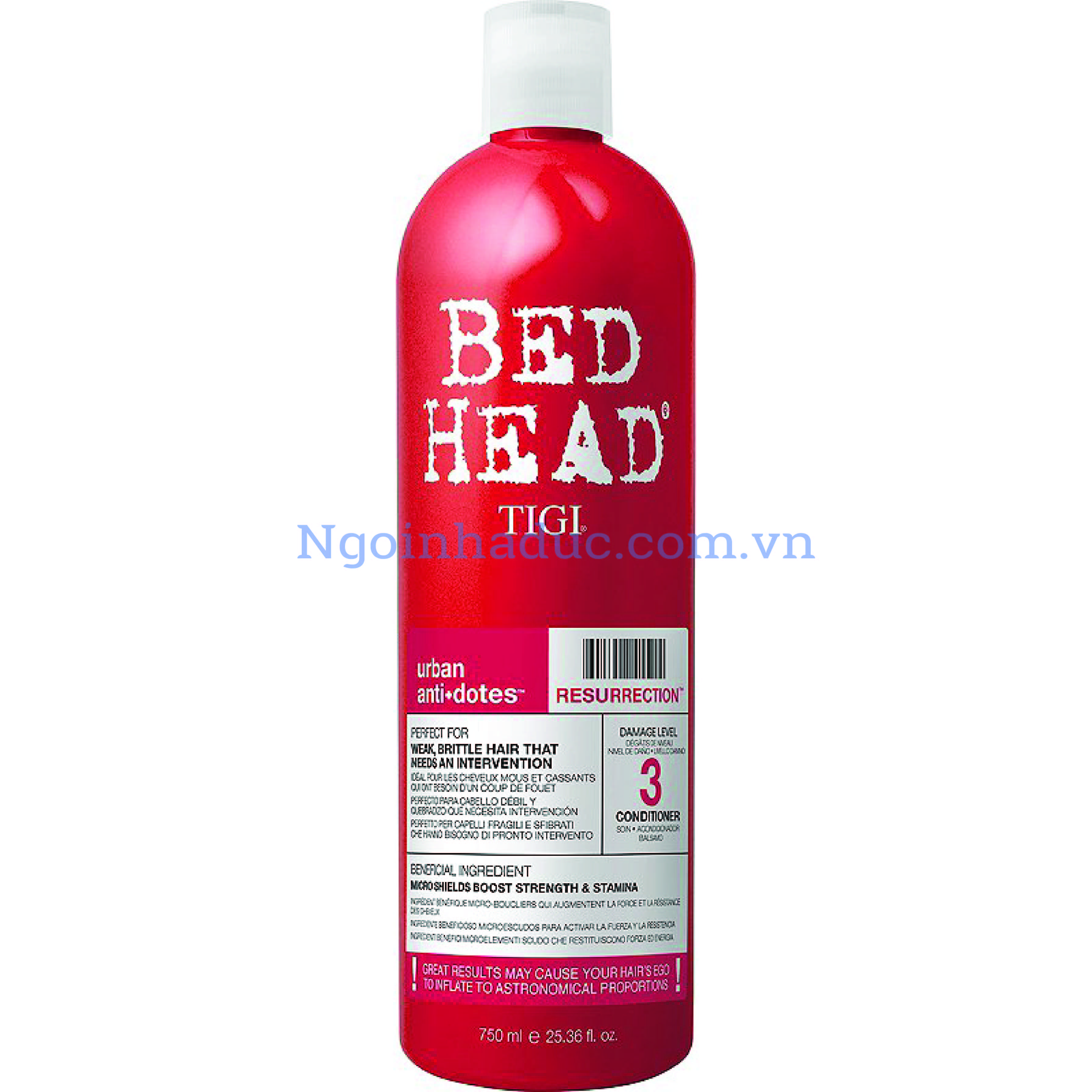 Dầu xả TIGI Bed Head 750ml phục hồi tóc hư tổn - màu đỏ (Mỹ)