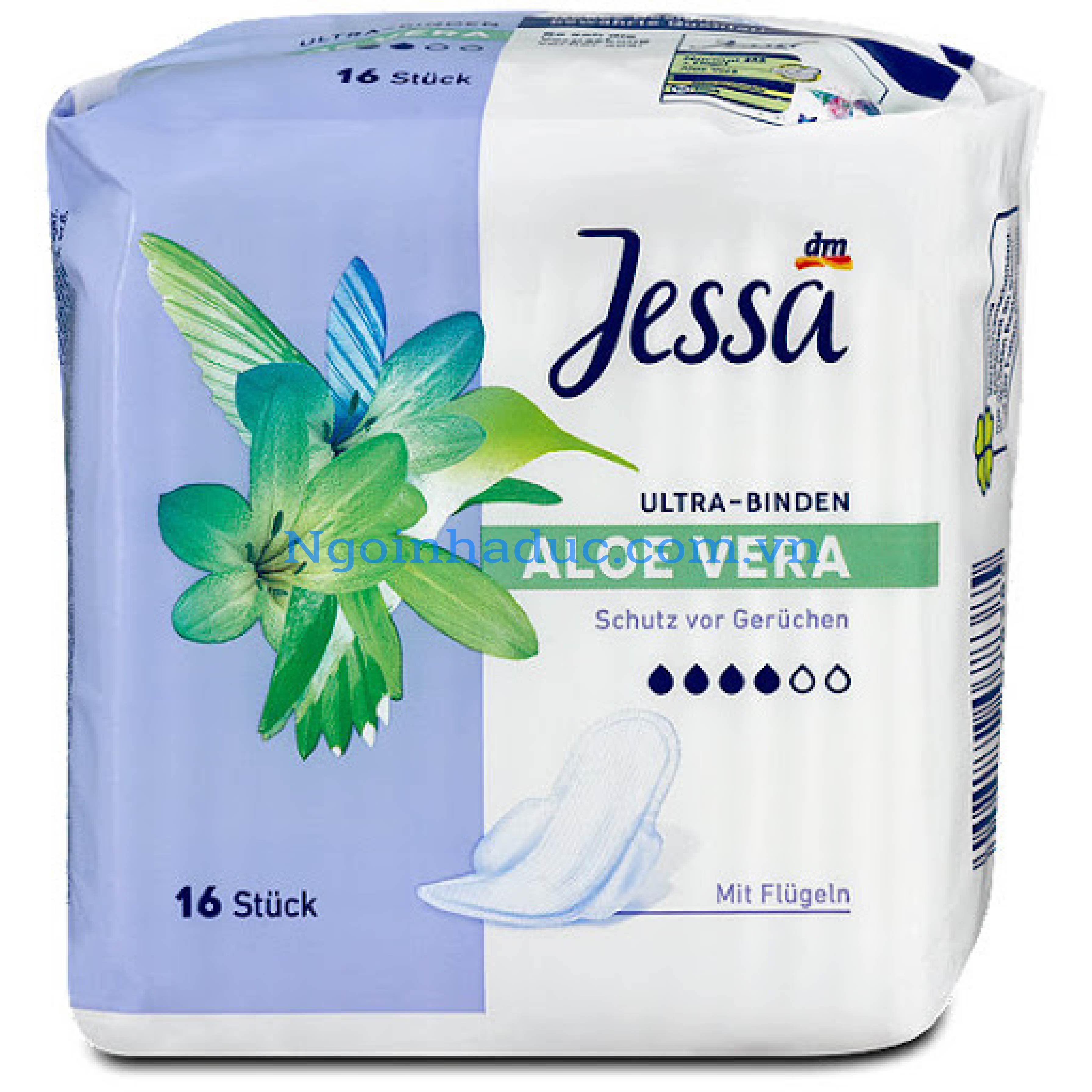 Băng vệ sinh Jessa Ultra-Binden 4 giọt - có cánh (gói 16c)