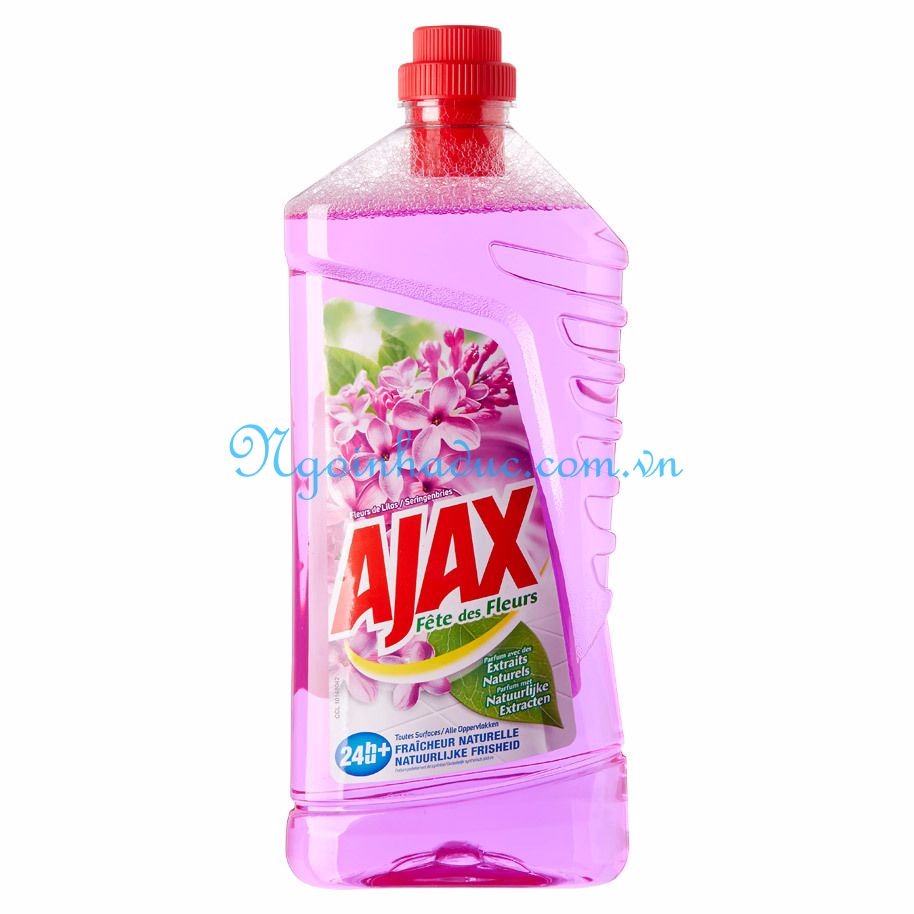 Nước lau sàn Ajax Fleurs De Lilas 1.25L (Hoa tử đinh hương)