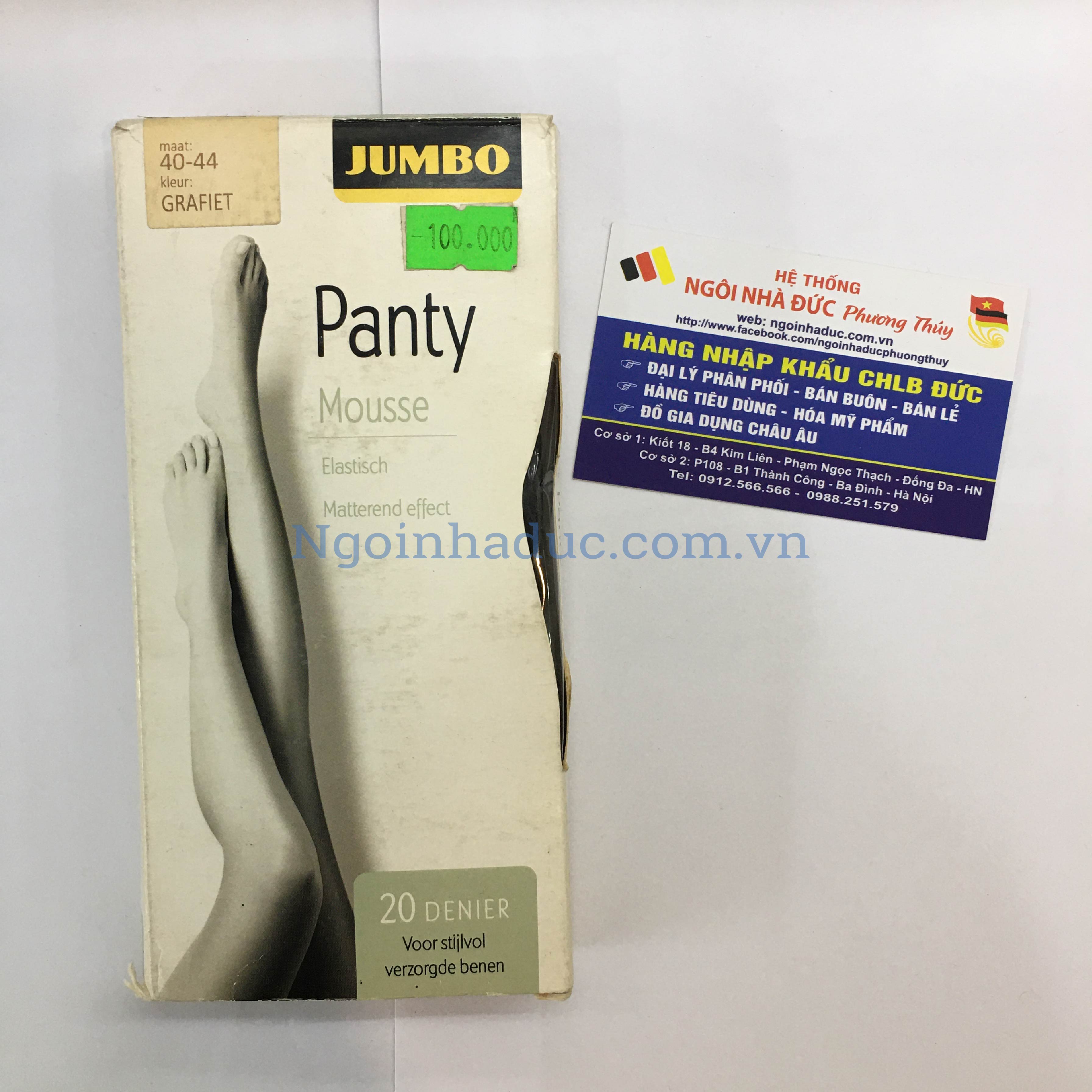 Tất quần Jumbo Panty Mousse 20D (HL) (hộp 1 đôi) (size 40-44)