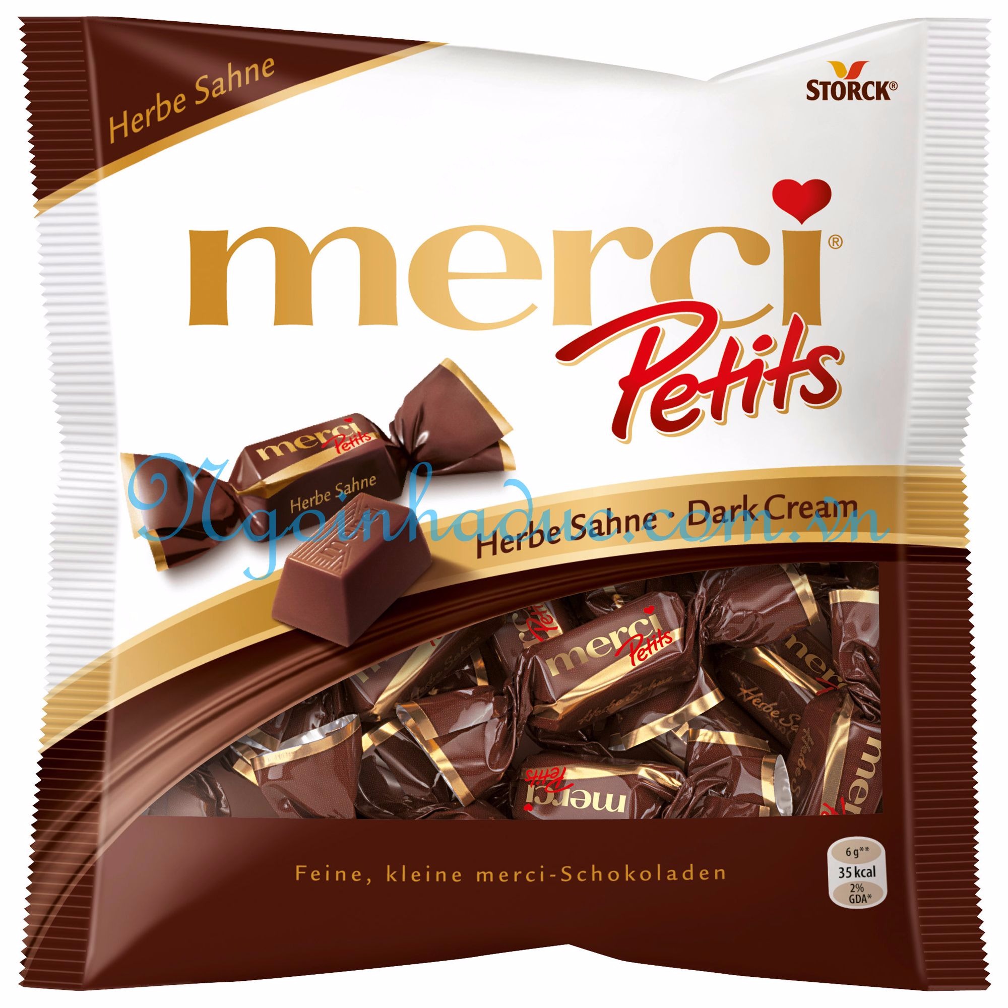 Kẹo socola Merci Petits Herbe Sa 125g (Vị Socola đen)