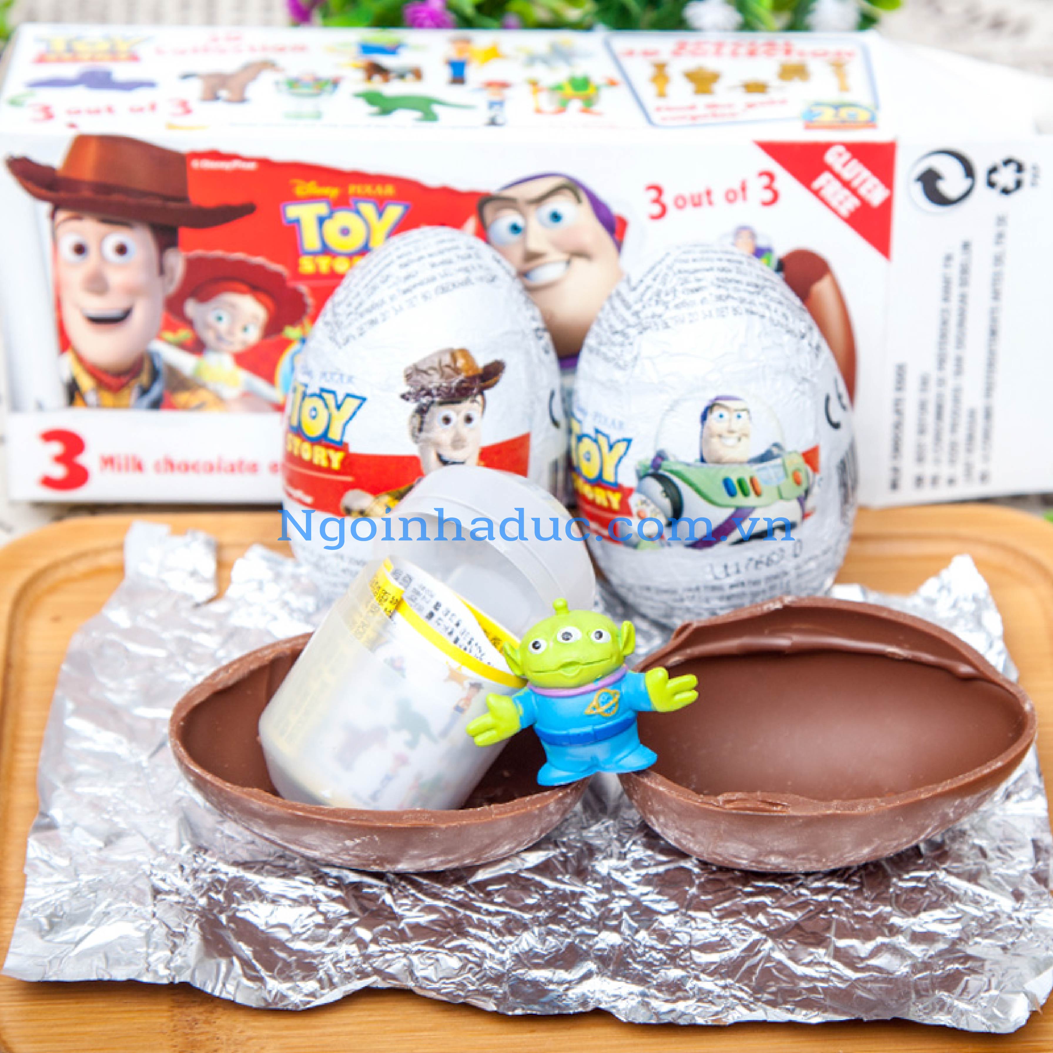 Socola trứng Zaini Toy Story - Ý (hộp 3 quả - 60g)