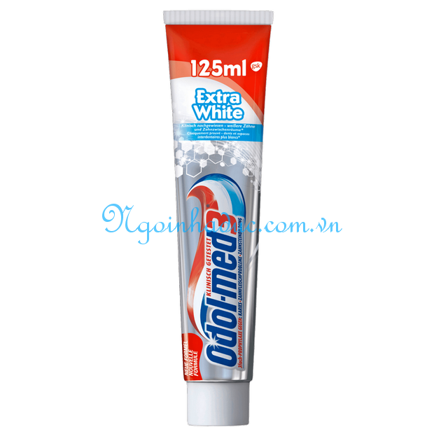 Kem đánh răng Odol-med3 125ml (Extra White - Trắng răng)