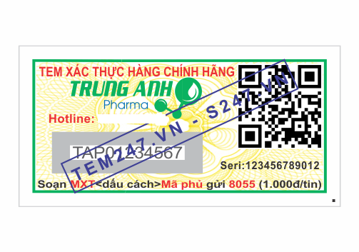 MS059 - Tem Trung Anh Pharma kích cỡ 1.5x3