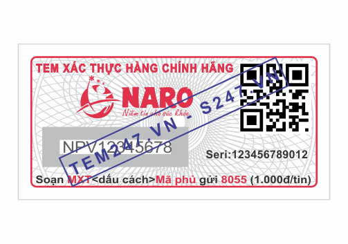 MS045 - Tem Naro Pharma kích cỡ 1.5x3